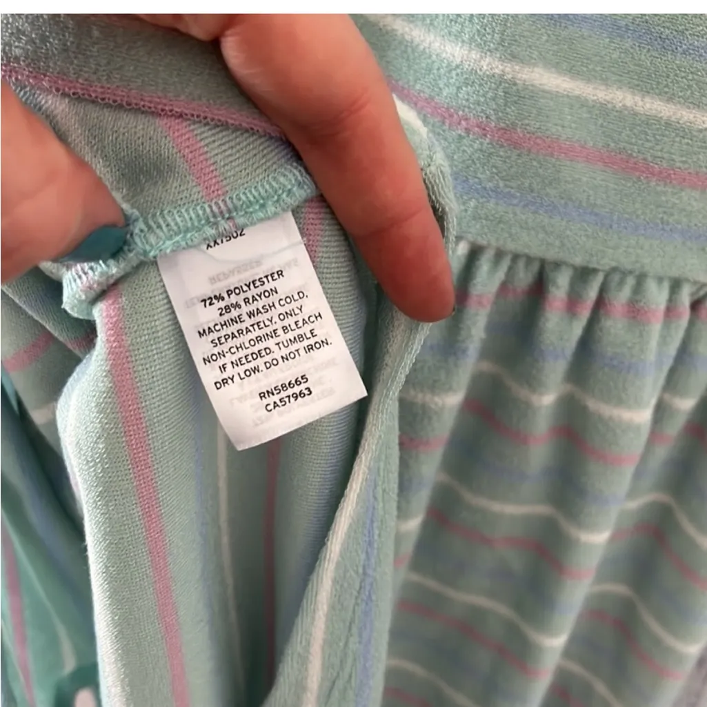 Striped Sleeveless Terry cloth Romper - Image 6