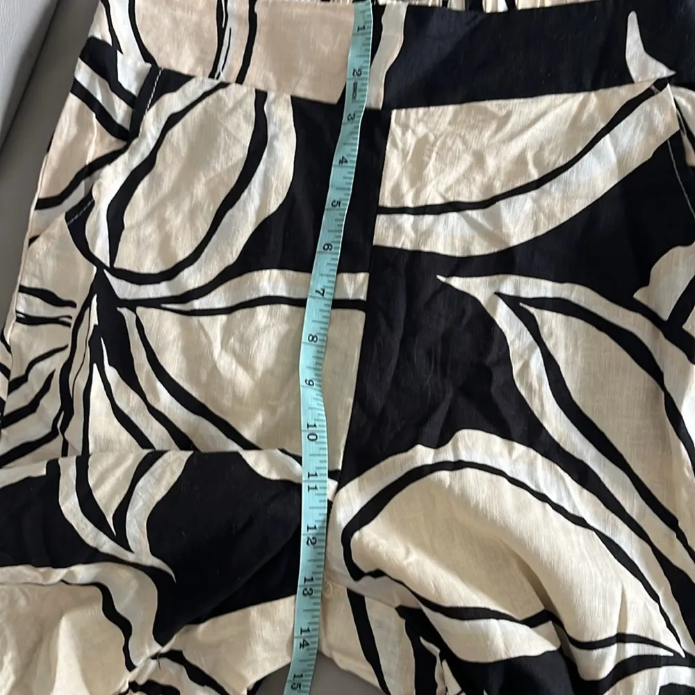 Rachel Zoe Linen Blend Women’s Vacation GeometricCapri Wide Leg Pants Sz XS new - Image 9