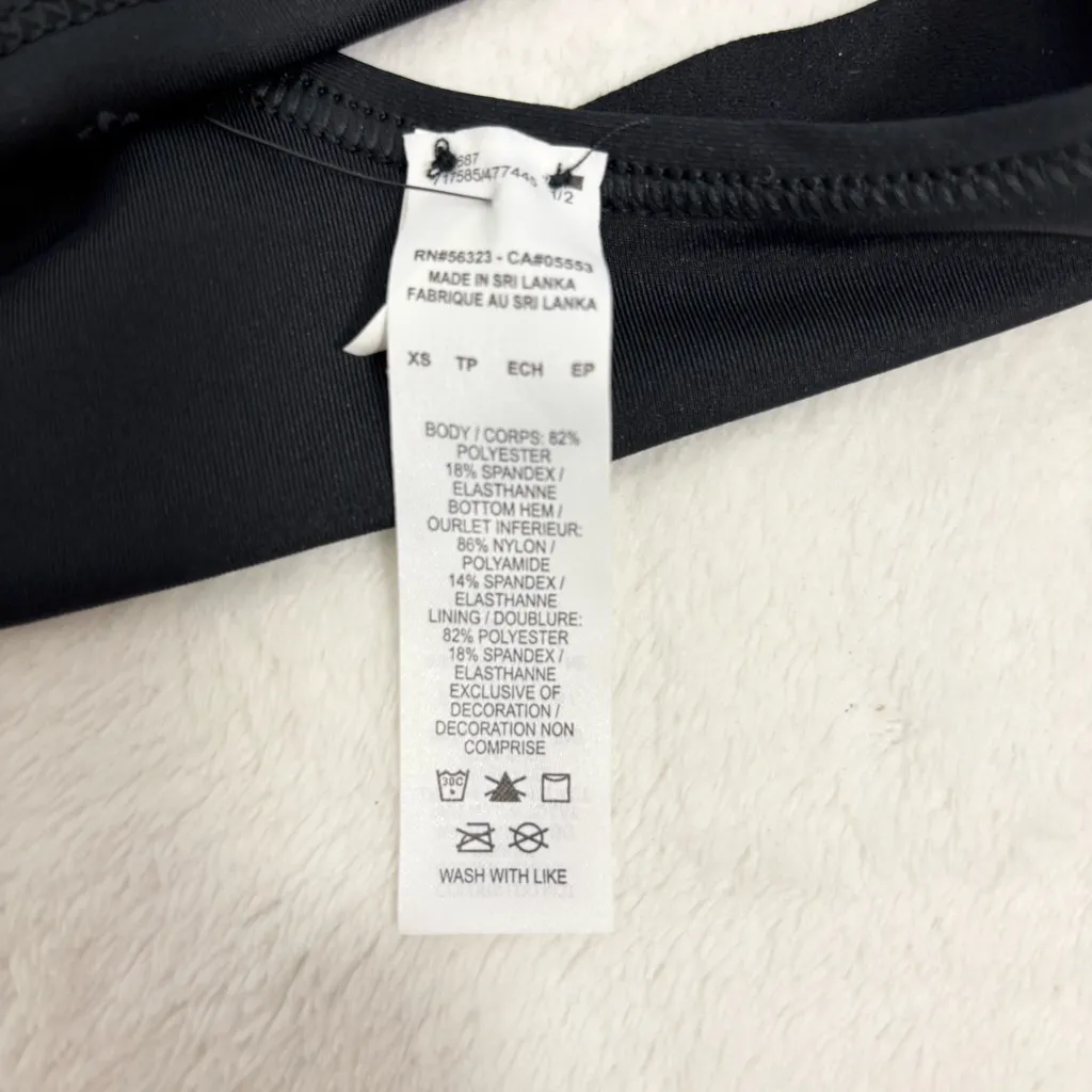 Nike Black Sports Bra with White Logo Size XS New - Image 5