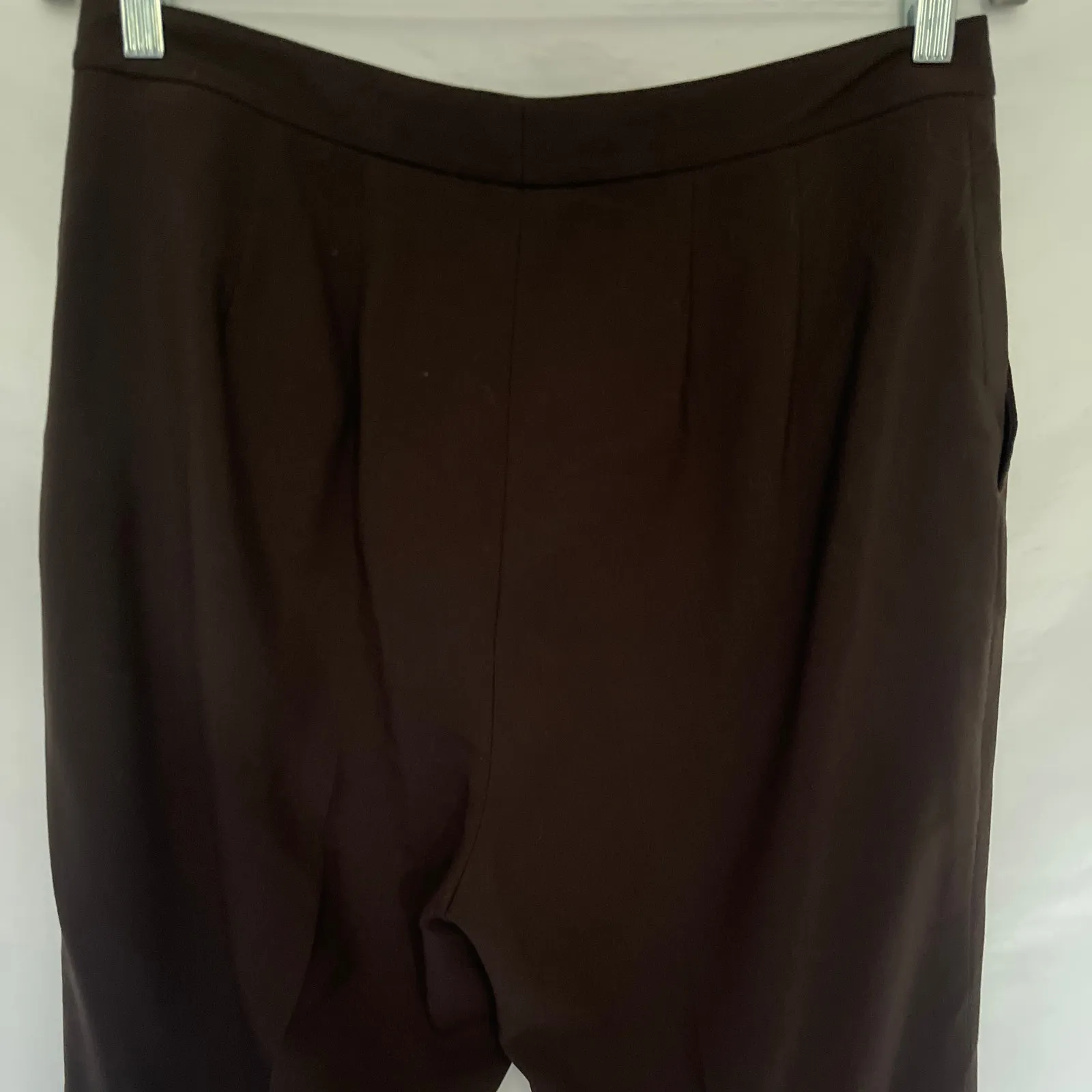 Ellen Tracy Wool Wide Leg Dress Womens Pants Sz 10 Brown Career Capsule Fall - Image 6