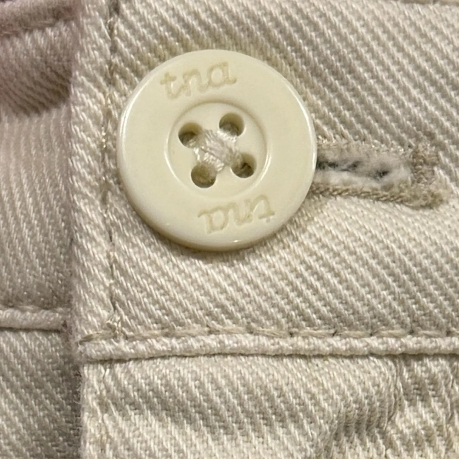 TNA Aritzia Troop Cargo Pants Cream Color Relaxed Y2K 90s Look Streetwear Sz 6 White - Image 6