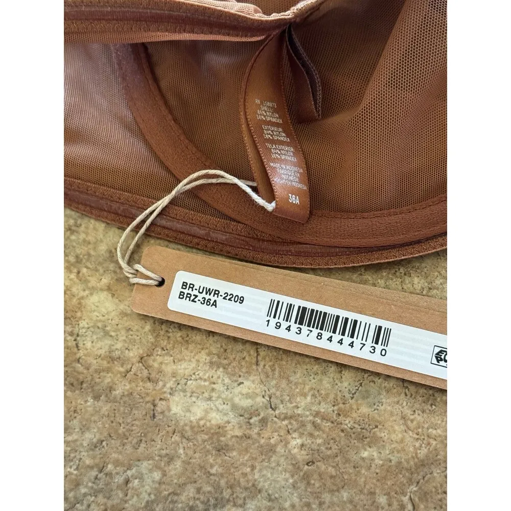 Skims Ultra Fine Mesh Strapless Bra Bronze Size 36A - Image 9