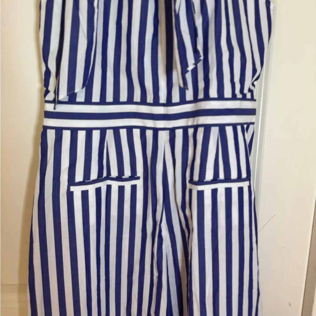 NWT J Crew Striped Halter Jumpsuit, 10p‎ - Image 10