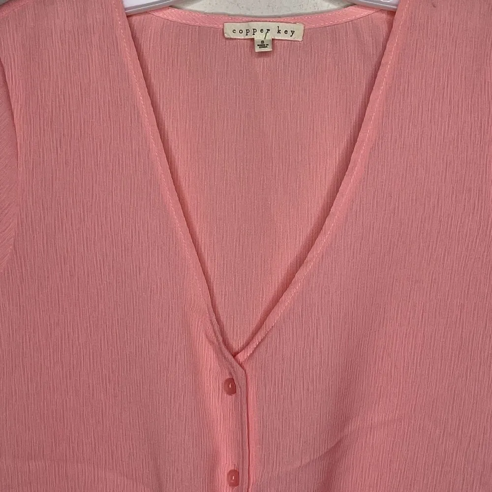 Copper Key  Tie Up Halter Top - Image 14