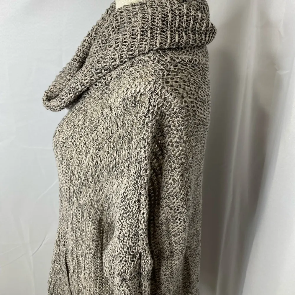 Oddy gray open knit cowl neck sweater size medium - Image 7
