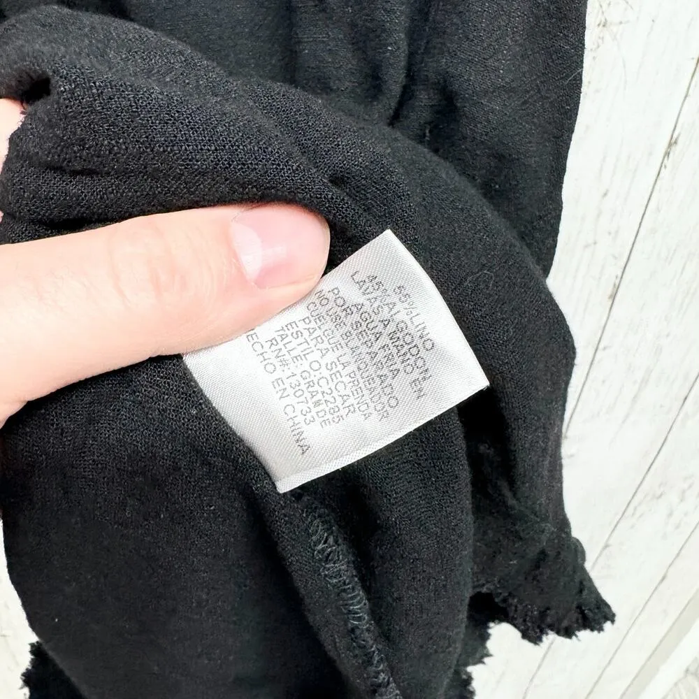 Umgee Romper Women Size L Casual Black Cotton Ruffled Beach Covered Lighweight - Image 6