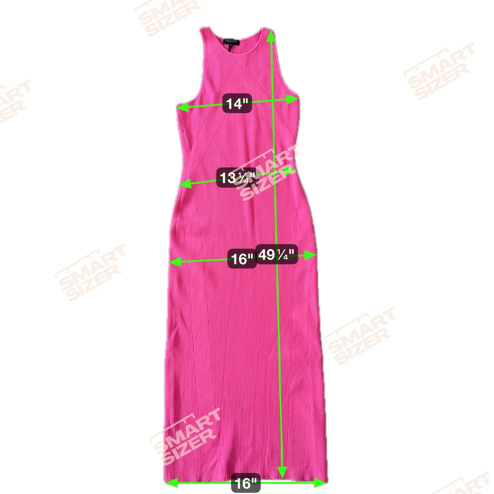 Rag & Bone Asher Rib Tank Dress Bubblegum Pink Barbie Small Stretchy Bodycon - Image 8