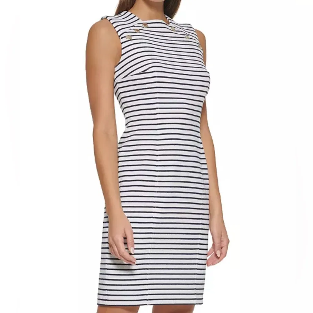 NWT Tommy Hilfiger sailor nautical textured stretch sheath dress 10 - Image 7