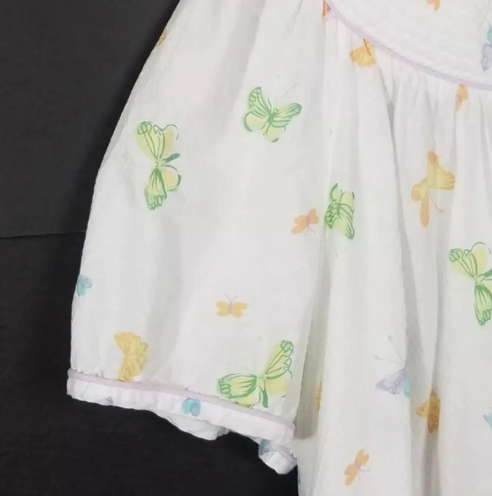 Secret Treasures Women's White Floral Butterfly Snap Front House Dress Size 3X - Image 6