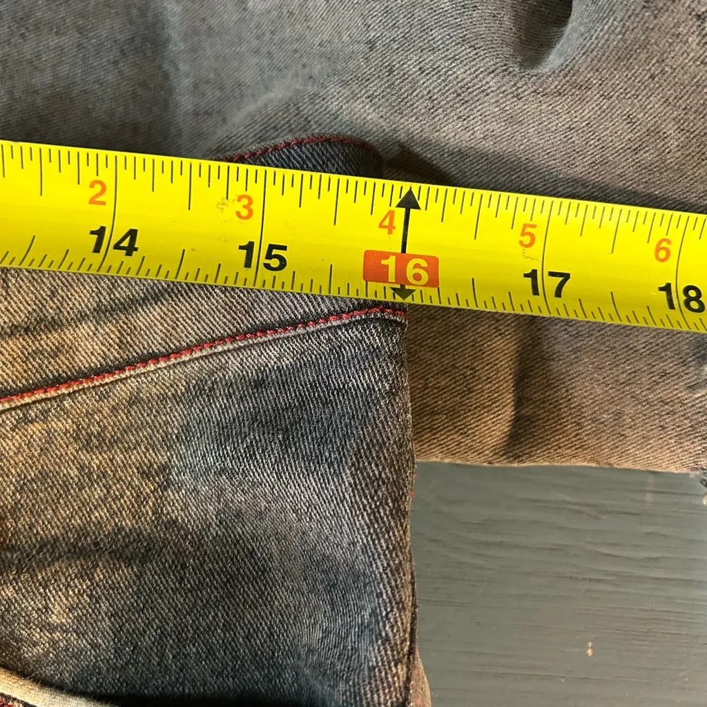 Jones New York Floral Embroidered Jean Jacket - Black & Grey - Image 9