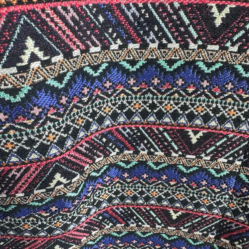 Tahari By ASL Funky Coloful Patterned Woven Lined Open Blazer Plus Size 16 P - Image 4