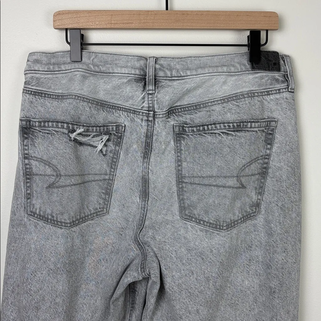 American Eagle 90s Straight Jeans Women’s Size 14 Haze Grey Denim Relaxed - Image 8