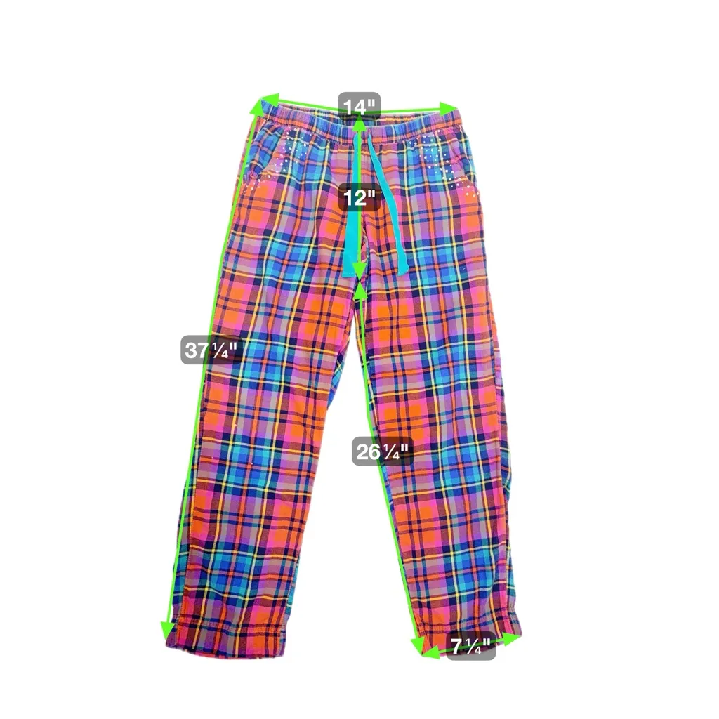 Aerie Plaid‎ Rhinestone Lounge Pants size S - Image 6