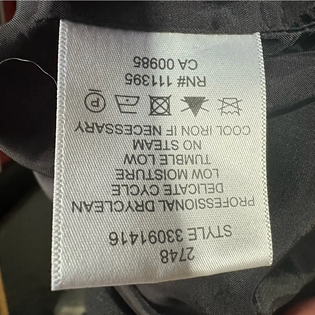 Tory Burch black tuxedo satin trim wool crepe cocktail dress Size 6 - Image 4