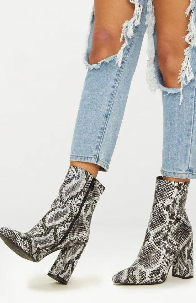Snakeskin Booties - Image 10