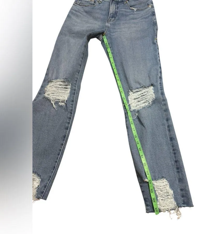 Good American Good Classic Distressed Jeans Size 2 / 26 NWT - Image 3