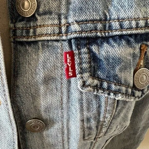 Levi's‎ Premium Denim Trucker Jacket with Big "E" Women's Size Med - Image 2