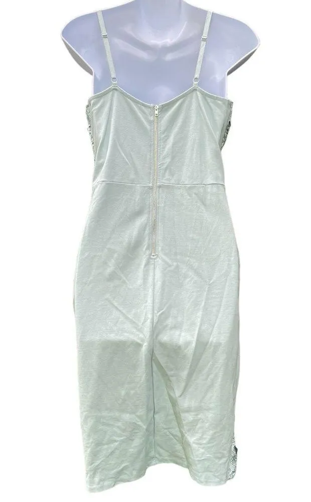 Haute Monde light mint lace spaghetti strap midi dress - Image 2