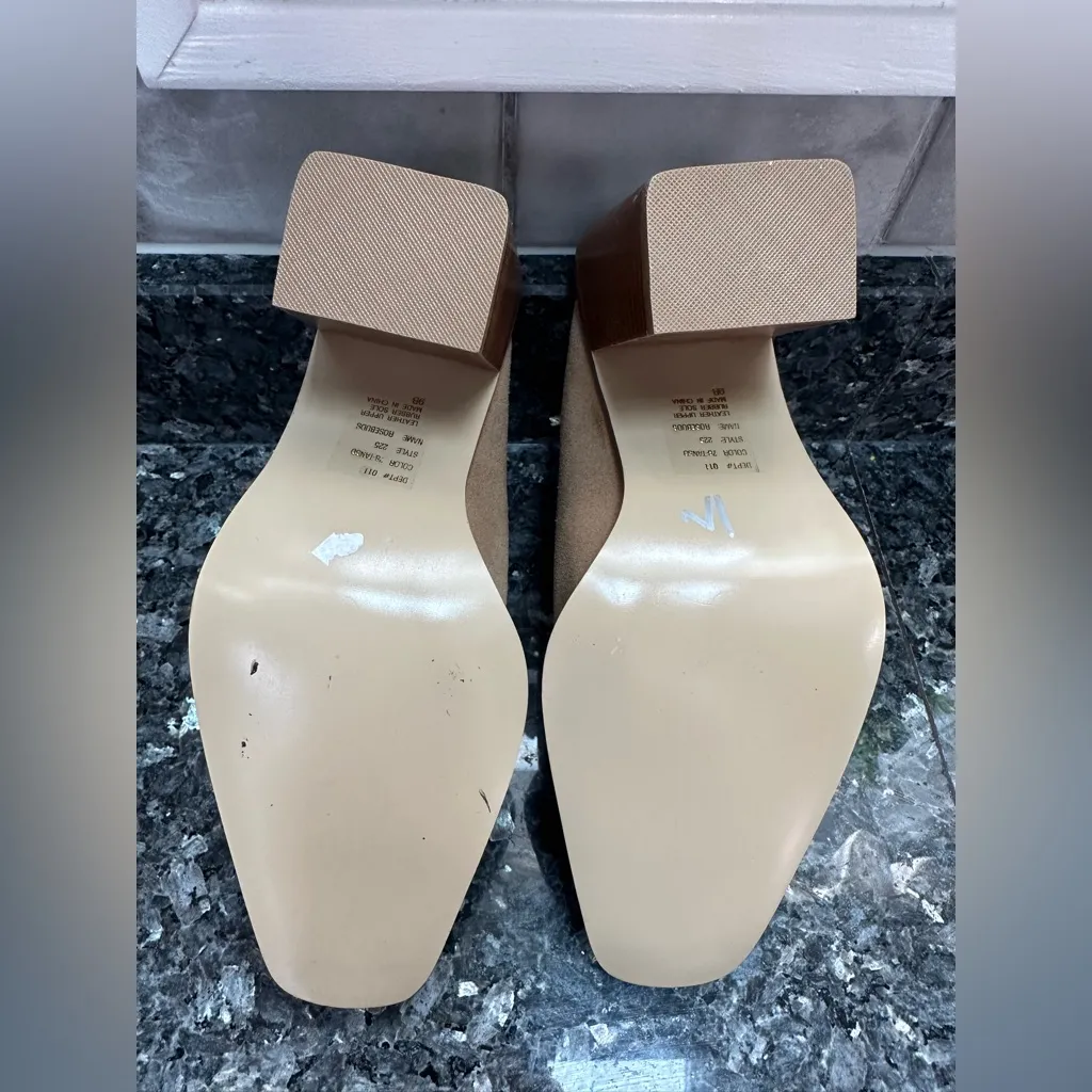 Vintage Riverstone Rosebuds Women’s Brown Leather Suede Western Clogs Y2K Size 9 Tan - Image 8