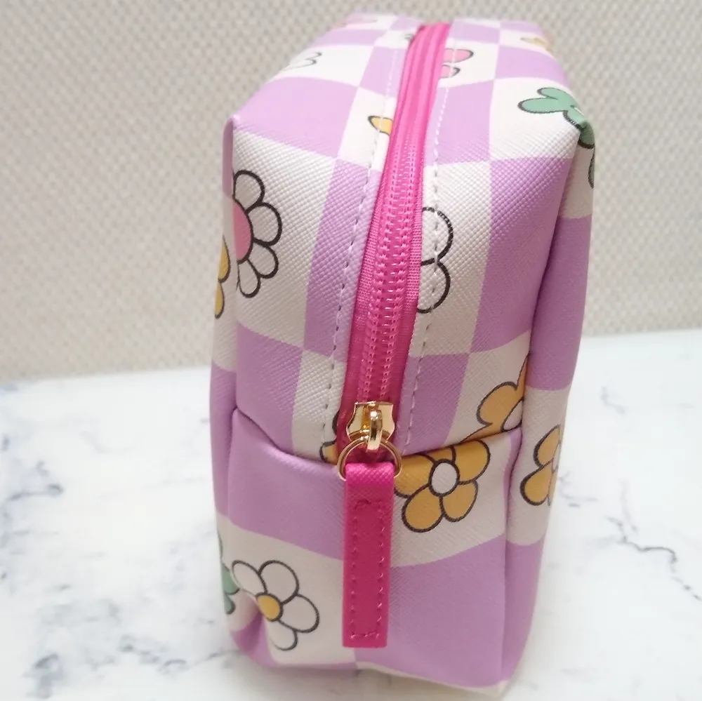 Floral Flower Makeup Pencil Pouch Stationery Toiletries Makeup Bag New No Tag - Image 7