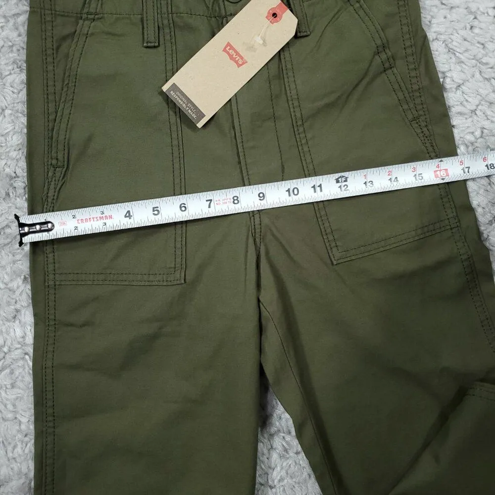 Levi's Ribcage Straight Utility Olive Green Super High Rise Pants Size 26x29 - Image 10