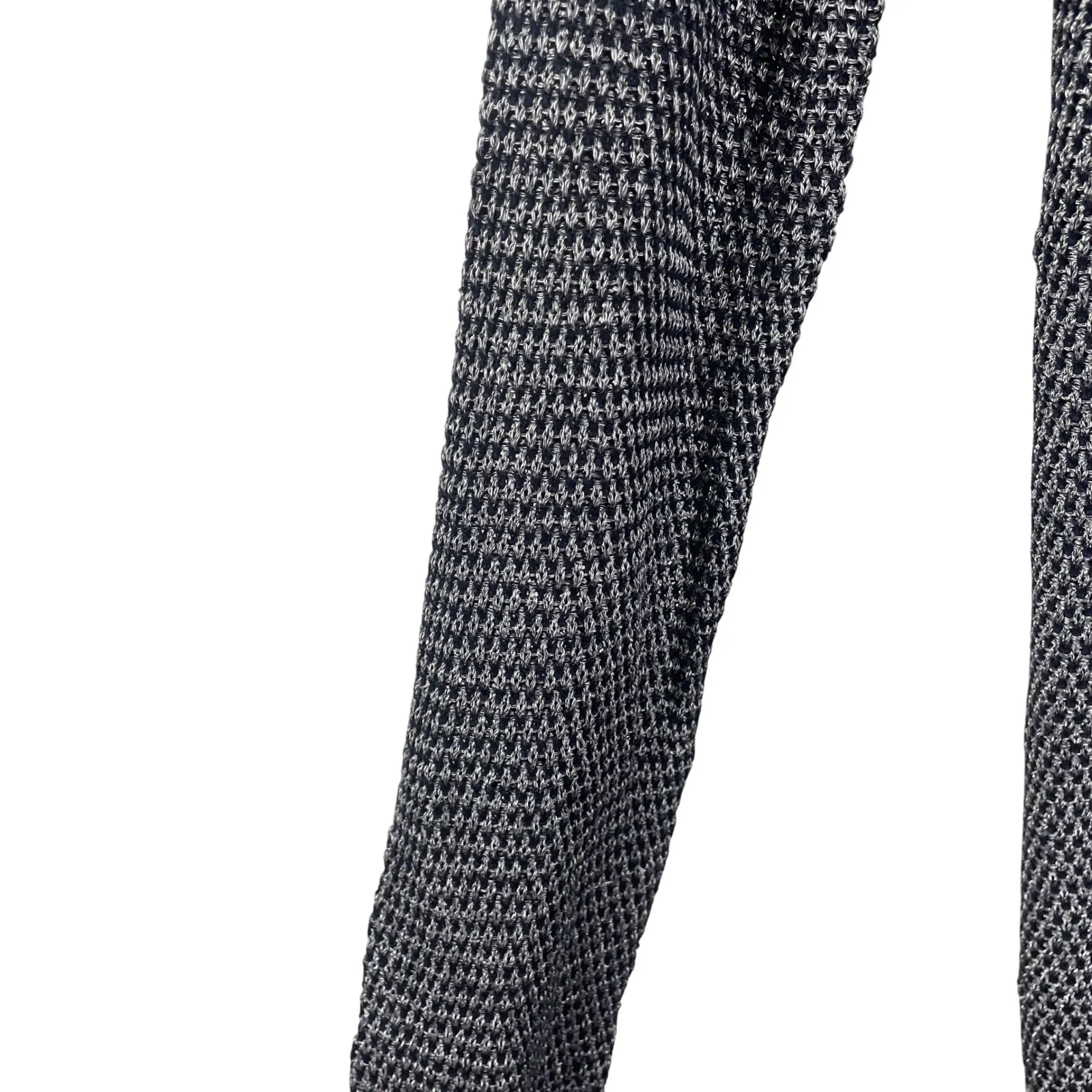 Vince‎ Linen Rayon Knit Cardigan Sweater Gray Black Open Front Long Size M - Image 5