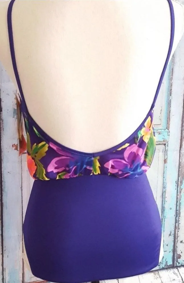 NWT CHRISTINA SWIMWEAR SIZE 10. Purple - Image 2