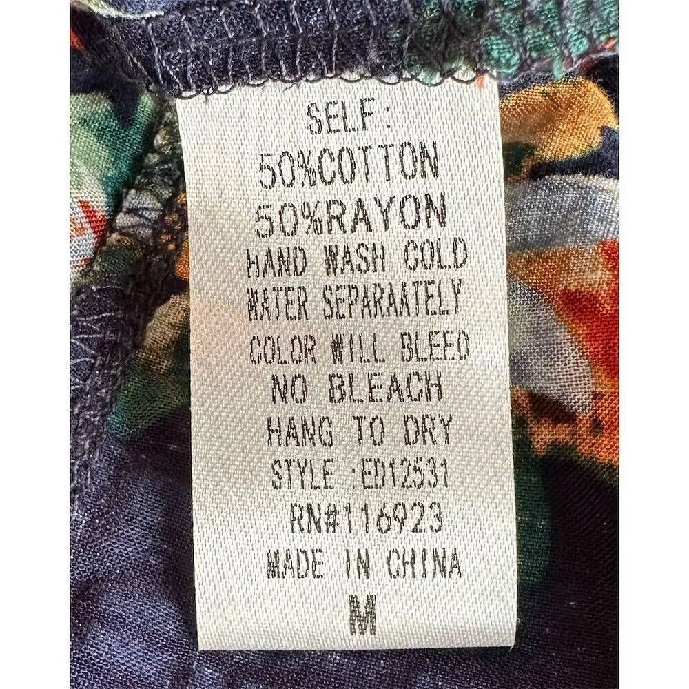 Easel Los Angeles Women's Floral Tiered Dress M Multicolor Summer Short - Image 8