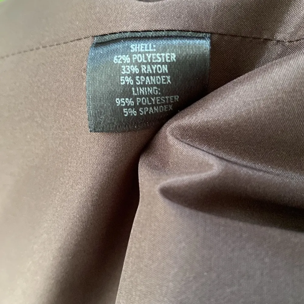 🤎 Semantiks Nordstrom Long 29” Lined 3-Button Stretch Jacket/Blazer Brown, 22W - Image 11