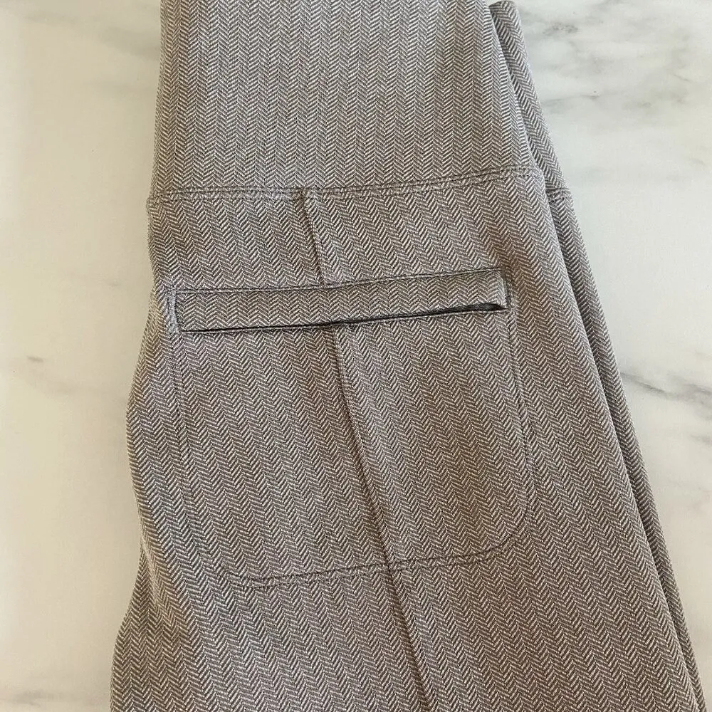 Athleta Delancy Herringbone Tight Leggings‎ Size S Beige Pockets Athletic Preppy - Image 11