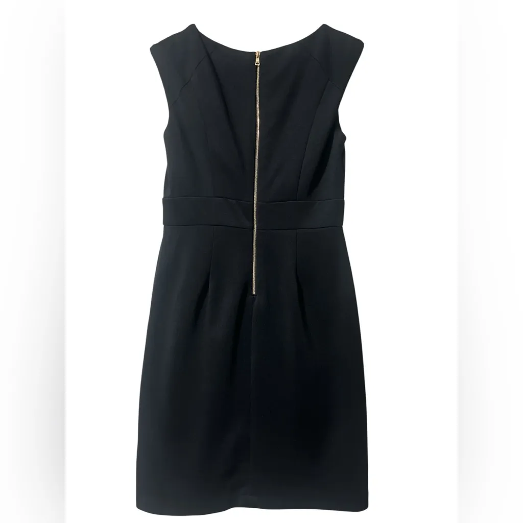 Sandra Darren  Monochrome Houndstooth Midi Dress - Image 3