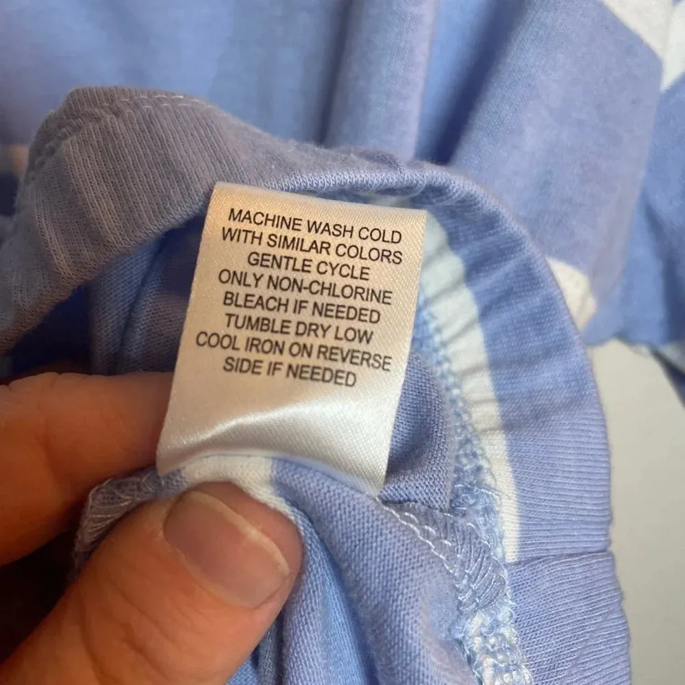 NWT Crave Fame Women’s Collared Striped Polo Top in Blue and White Size XL - Image 8