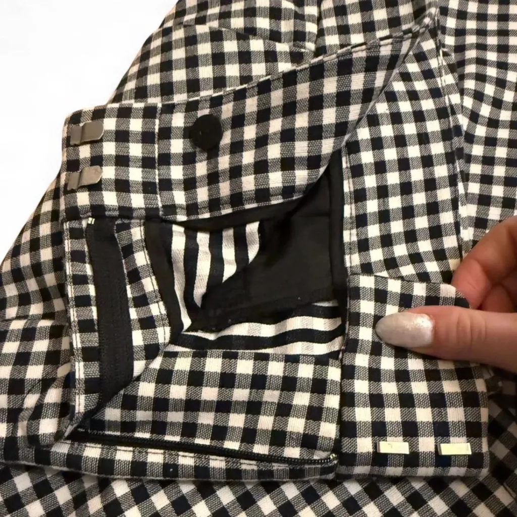 Ann Taylor LOFT Black and White Gingham Dress Pants The Flare Size 10 - Image 3