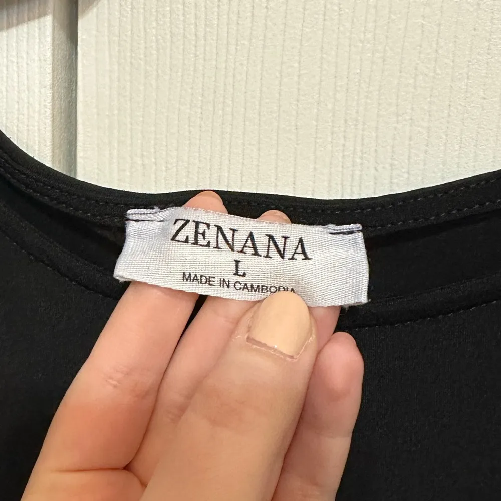 Zenana Lovely Time Twist Tank Top Black Women’s Large - Image 6