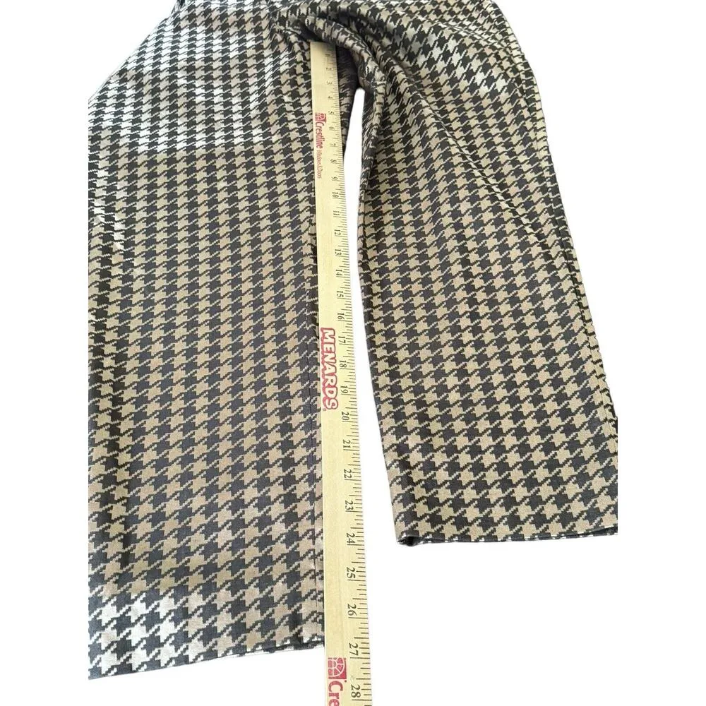 The Limited Cassidy Fit Black Gold Checkered Cotton Blend Pants Size 12 Club - Image 7