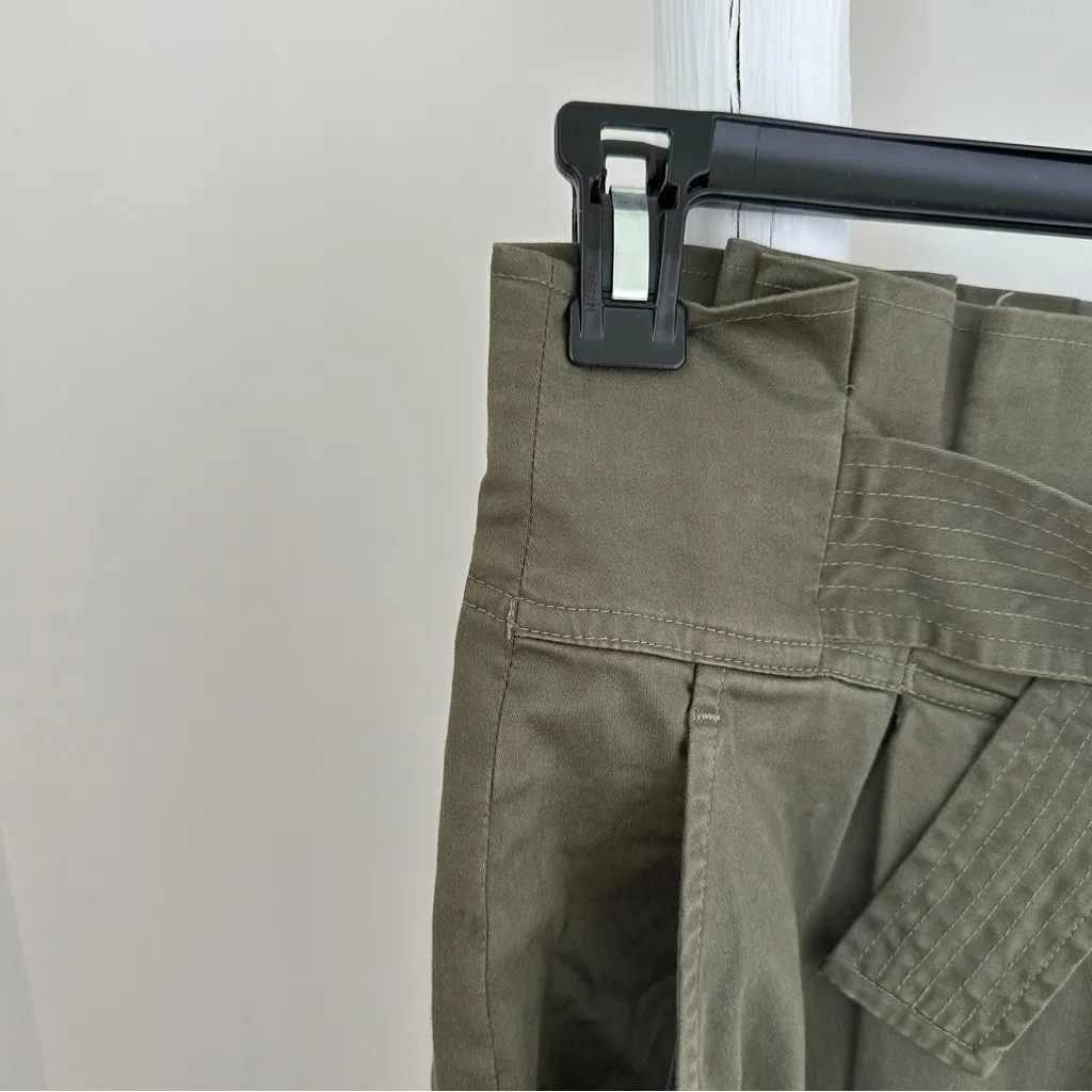 A.L.C. Krew High-Waisted Tie-Waist Pants Army Green Size 6 - Image 6