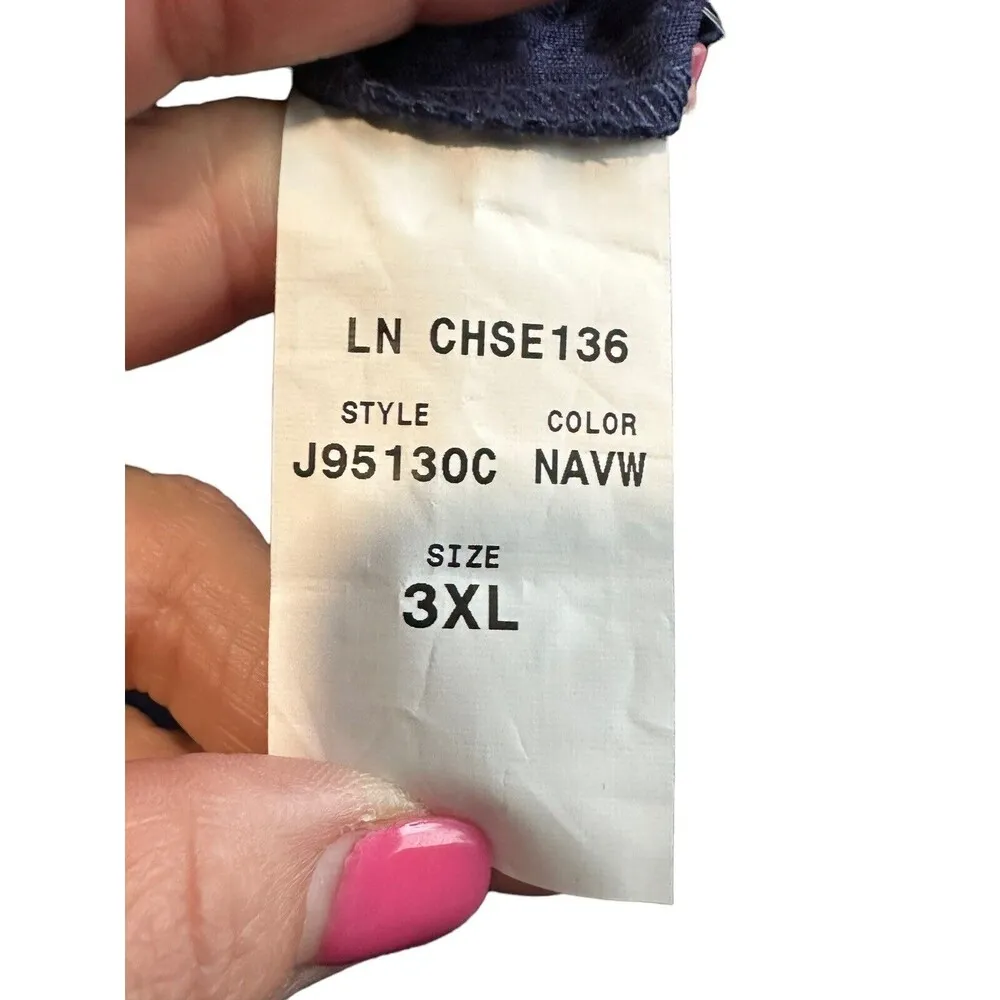 Jaanuu NWT Women's 3X Scrub Uniform Pants In Navy Blue Elastic Waist Joggers H13 - Image 7