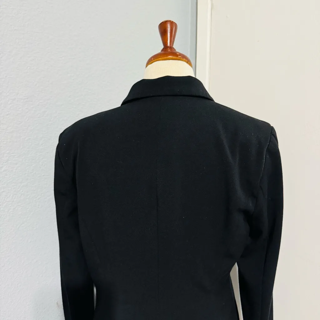 A New Day Women Classic Black Collared One Button Business Casual Blazer Size 10 - Image 7