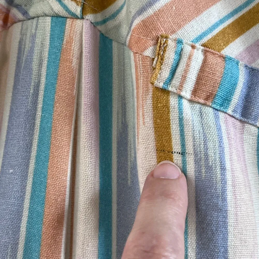 World Market Women's Colorful Striped Oversized Wide Leg Jumpsuit Size S/M - Image 11