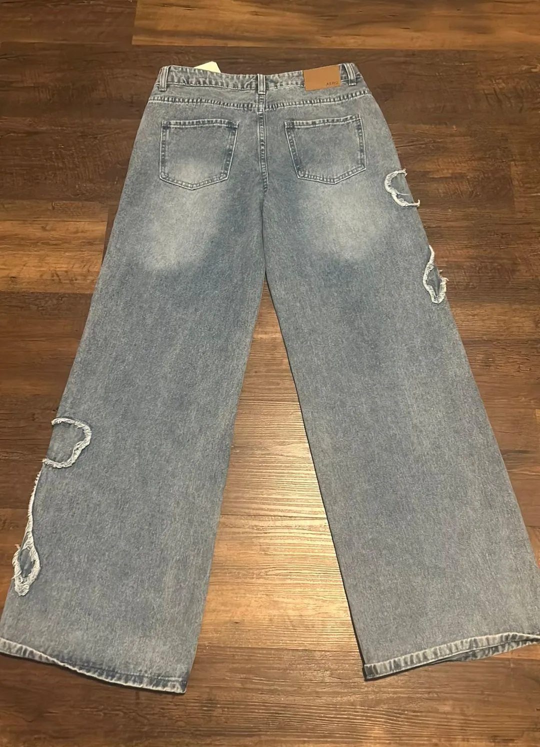 Aeropostale Baggy Medium Wash Bow Jeans - Image 2
