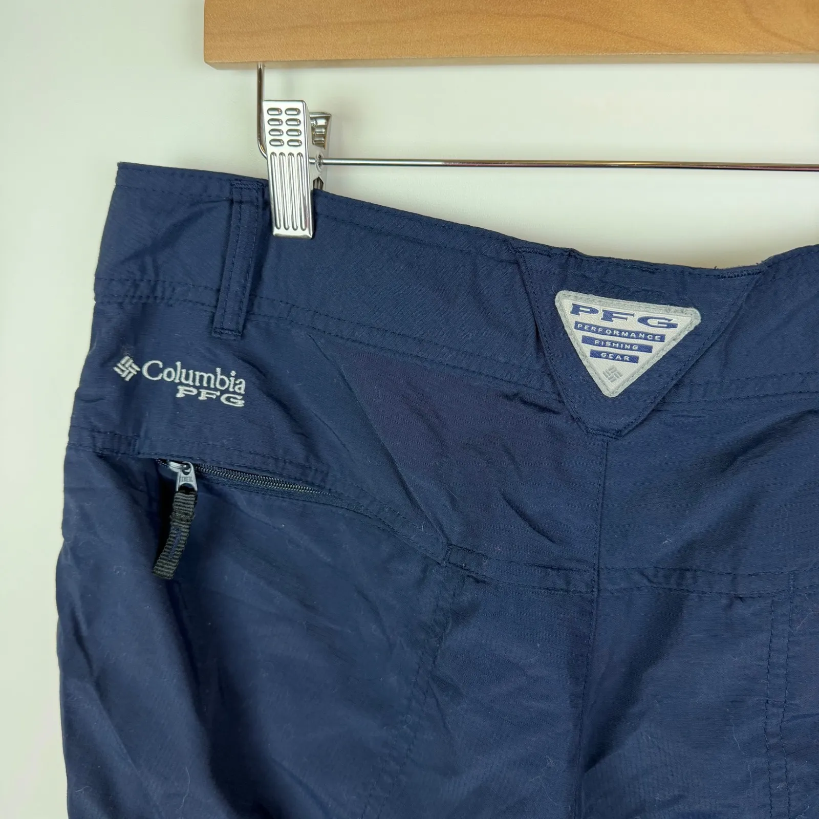 Columbia PFG Omni Shade Sun Protection Cargo Shorts Size 10 Blue Outdoors Hiking - Image 5