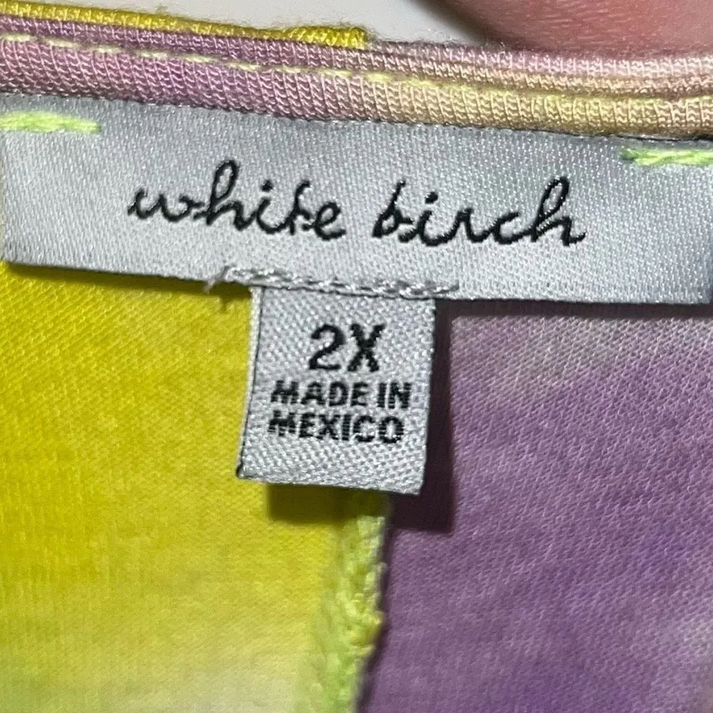 White Birch  Asymmetrical Tie Dye Top - Image 7