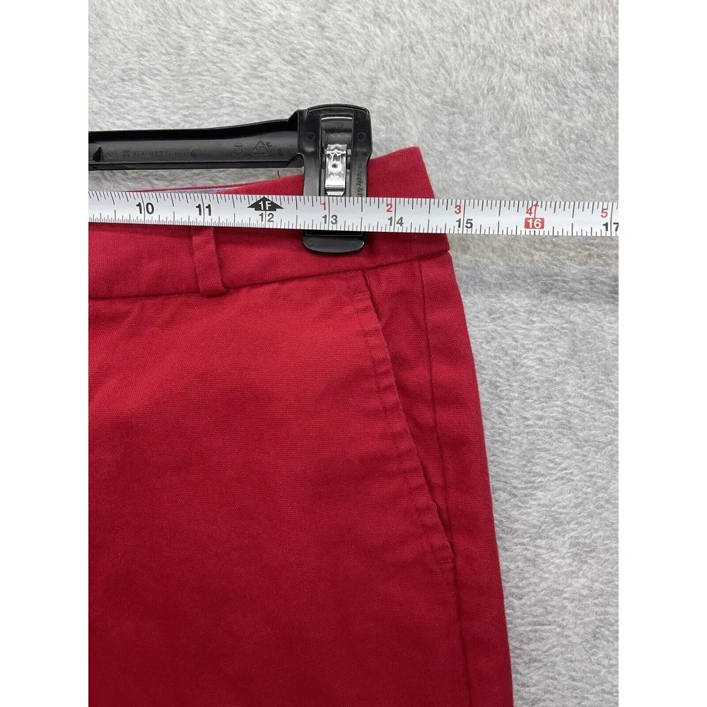 Banana Republic Women's Chino Shorts Solid Candy Apple Red Size 0 Hampton Fit - Image 9