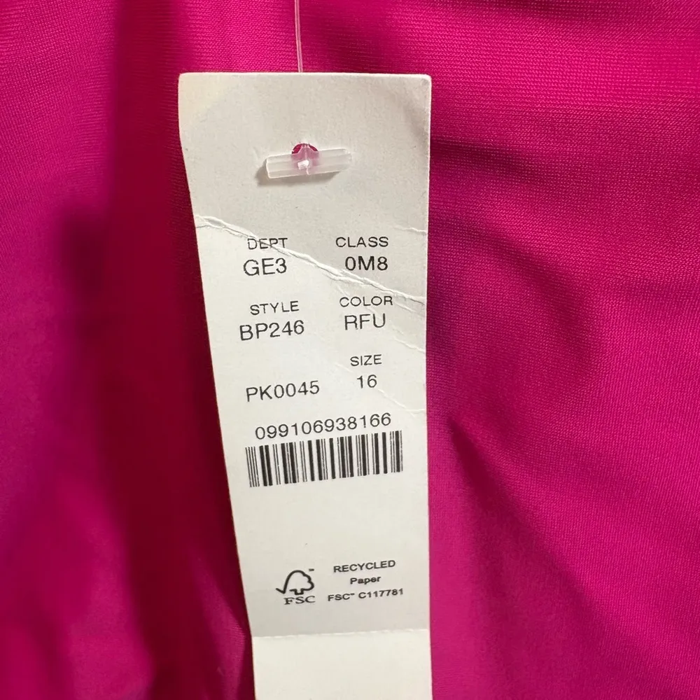 NWT J.‎ CREW Ruched Femme One Piece Swim Dress Pink 16 Plus Size 0373 - Image 5