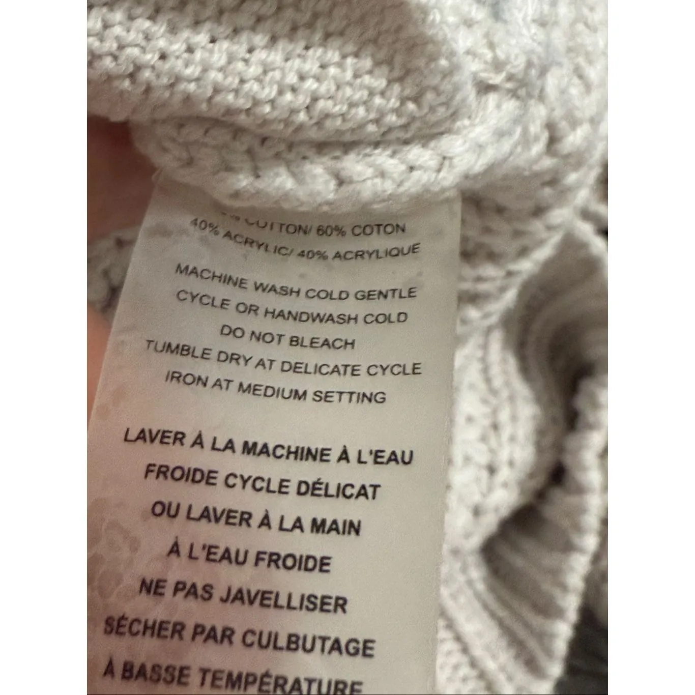 Margaret O'Leary Womens L Alabaster White Chunky Knit Cocooning Sweater - Image 4