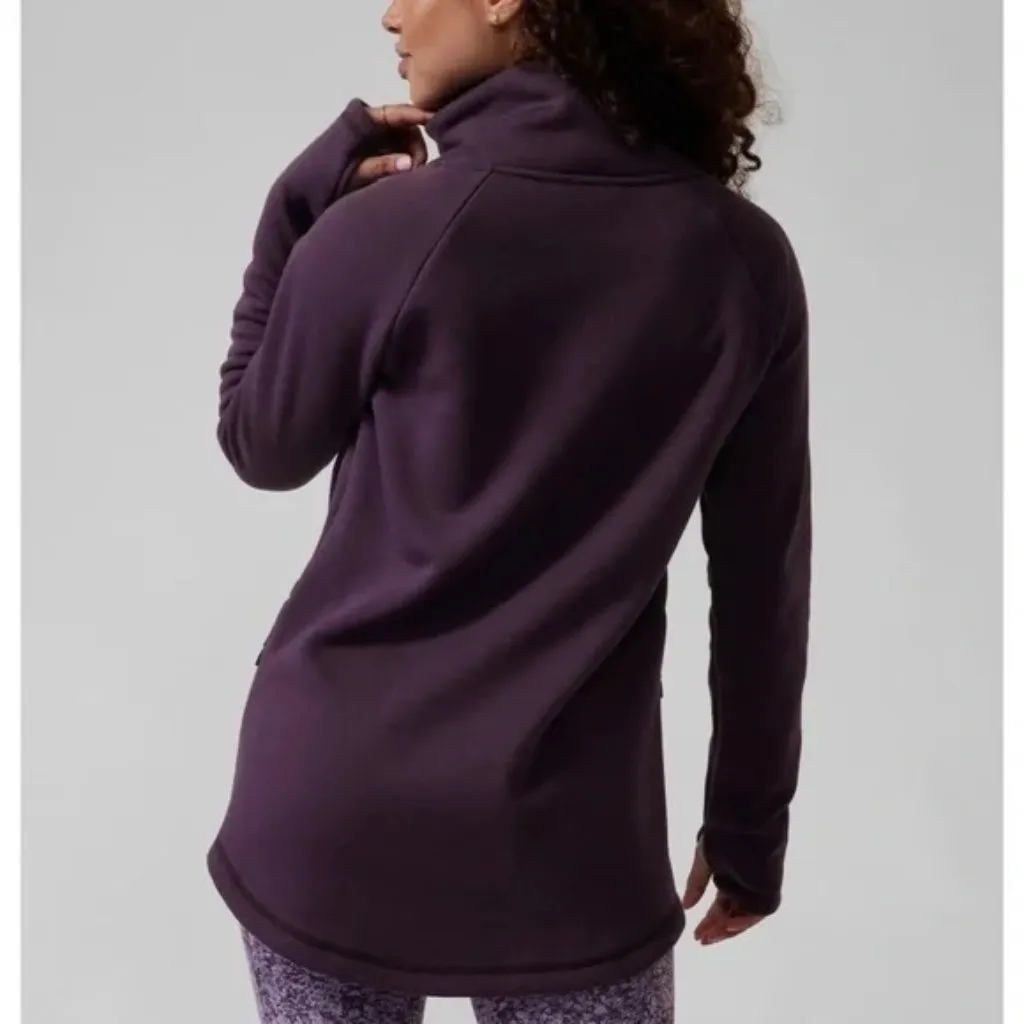 Athleta Cozy Karma Asym Pullover in Purple Size Small - Image 2