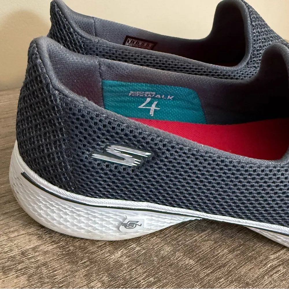Skechers Go Walk 4 Casual Sneakers Shoes Mesh Women’s Size 9 Charcoal Gray - Image 3