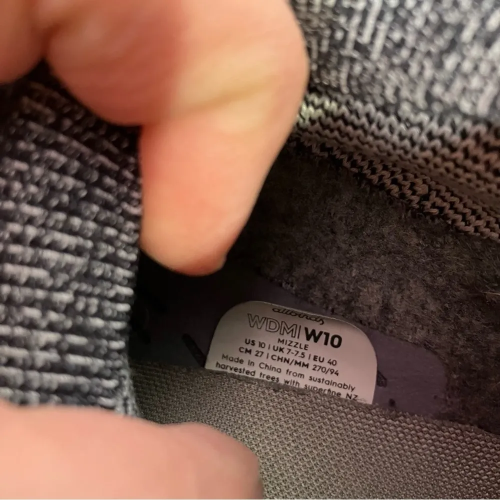 Allbirds wool Dasher mizzles mid natural black womens size 10‎ - Image 9