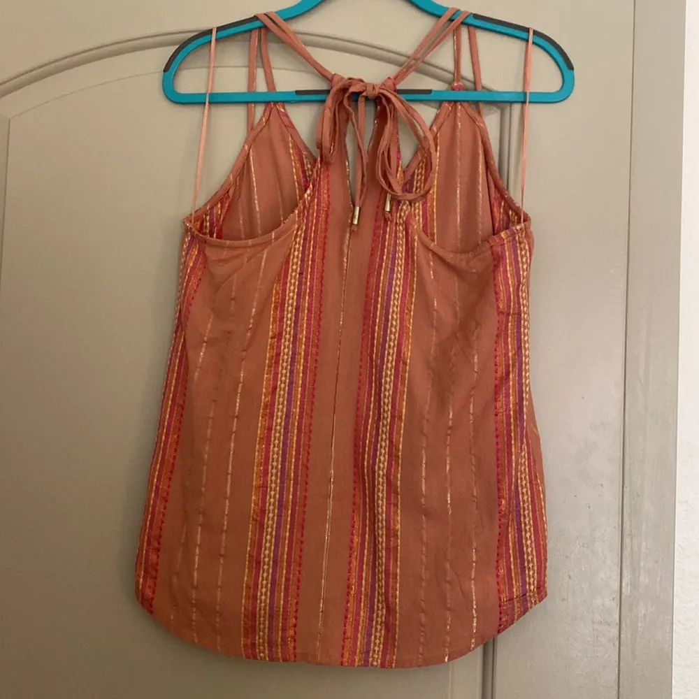 Lovestitch pink metallic striped tank top - Image 3