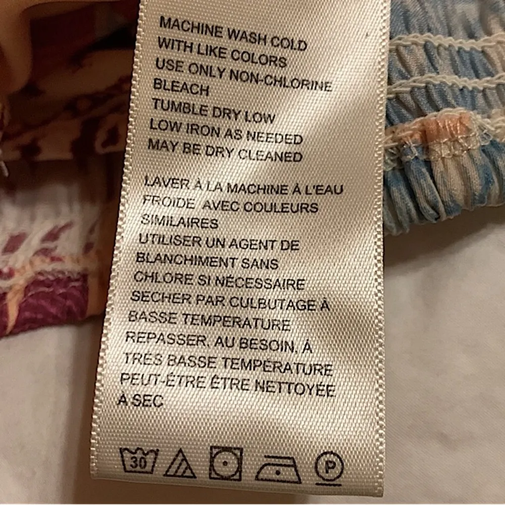 FREE PEOPLE Tropical Floral Surplice Sleeveless Top w Adjustable Shoulder Ties - Image 8